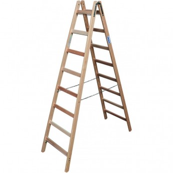 Деревянная двусторонняя лестница 2х8 перекладин KRAUSE 170101 Деревянная двусторонняя лестница 2х8 перекладин KRAUSE 170101
