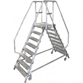 Двухсторонняя лестница-платформа с восемью алюминиевыми ступеньками KRAUSE STABILO 820280 Двухсторонняя лестница-платформа с восемью алюминиевыми ступеньками KRAUSE STABILO 820280