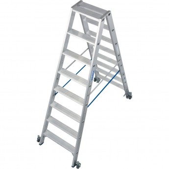 Двусторонняя стремянка с роликами 2х8 ступенек KRAUSE STABILO 124869 Двусторонняя стремянка с роликами 2х8 ступенек KRAUSE STABILO 124869