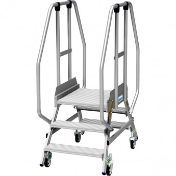 Лестница - платформа KRAUSE STABILO двухсторонняя, ограждение 1,1 м, 3 ступени Лестница - платформа KRAUSE STABILO двухсторонняя, ограждение 1,1 м, 3 ступени