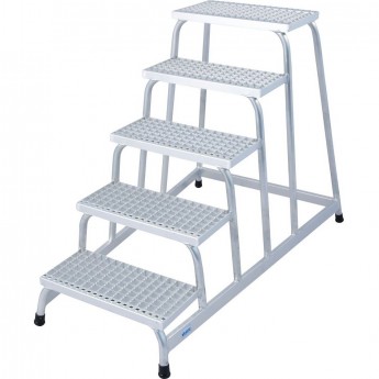 Монтажная подставка KRAUSE STABILO 5 ступеней, алюминиевая решетка Монтажная подставка KRAUSE STABILO 5 ступеней, алюминиевая решетка