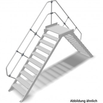 Переход с платформой KRAUSE STABILO 826893, 10 ступеней 600 мм 60° Переход с платформой KRAUSE STABILO 826893, 10 ступеней 600 мм 60°