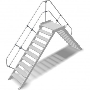 Переход с платформой KRAUSE STABILO 826299, 10 ступеней 800 мм 45° Переход с платформой KRAUSE STABILO 826299, 10 ступеней 800 мм 45°