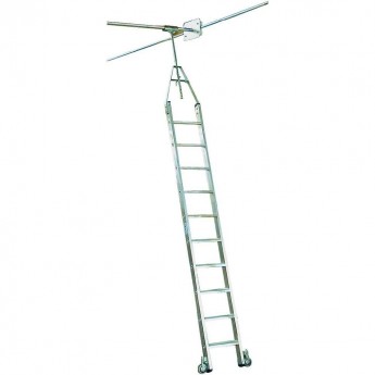 Поворотная лестница для двухрядных стеллажей 12 ступеней KRAUSE STABILO 819475 Поворотная лестница для двухрядных стеллажей 12 ступеней KRAUSE STABILO 819475