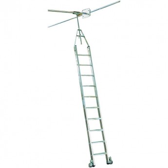 Поворотная лестница для двухрядных стеллажей 9 ступеней KRAUSE STABILO 819444 Поворотная лестница для двухрядных стеллажей 9 ступеней KRAUSE STABILO 819444