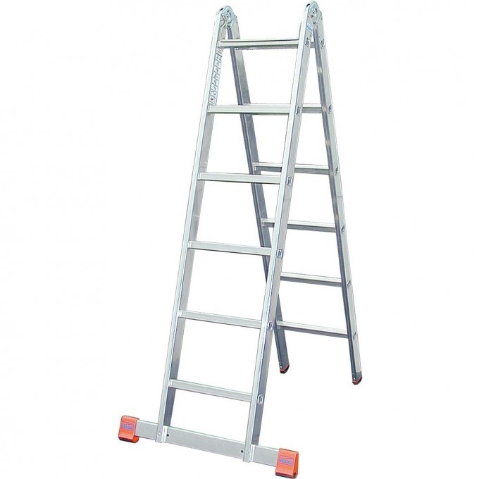 Шарнирная двухсекционная лестница KRAUSE STABILO 123534