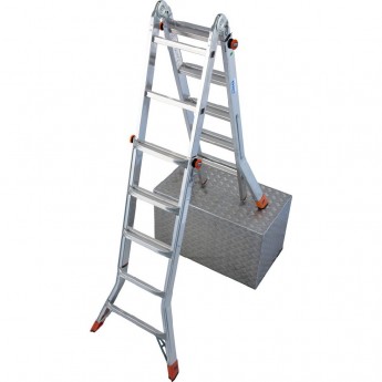 Шарнирная телескопическая лестница KRAUSE MONTO TELEMATIC 4x5 Шарнирная телескопическая лестница KRAUSE MONTO TELEMATIC 4x5