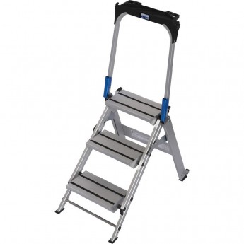 Складная лестница KRAUSE STABILO с ограждением, 3 ступени Складная лестница KRAUSE STABILO с ограждением, 3 ступени