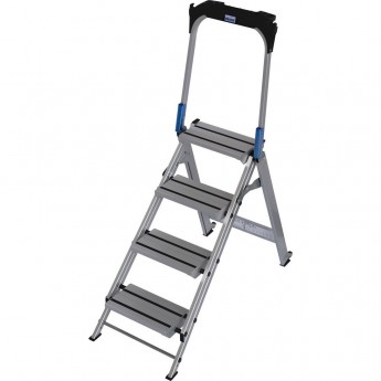 Складная лестница KRAUSE STABILO с ограждением, 4 ступени Складная лестница KRAUSE STABILO с ограждением, 4 ступени