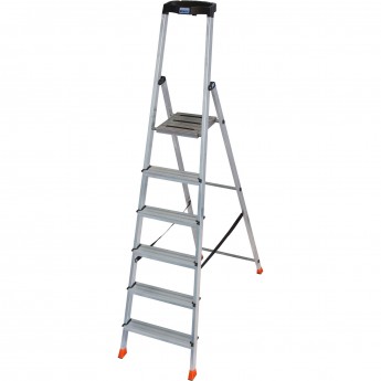 Свободностоящая стремянка 2К заглушки, 6 ступеней KRAUSE MONTO SAFETY 128966 Свободностоящая стремянка 2К заглушки, 6 ступеней KRAUSE MONTO SAFETY 128966
