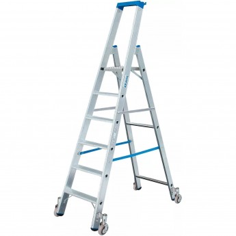 Свободностоящая стремянка с роликами 8 ступенек KRAUSE STABILO 124654 Свободностоящая стремянка с роликами 8 ступенек KRAUSE STABILO 124654