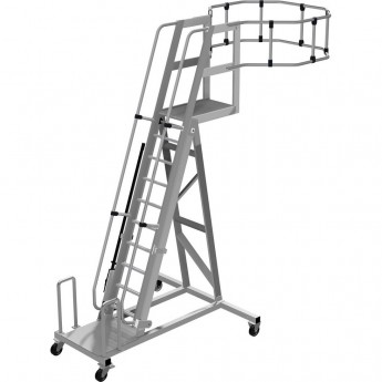 Трап KRAUSE для цистерн, резиновые колеса, круглое ограждение, алюм. рифленый Трап KRAUSE для цистерн, резиновые колеса, круглое ограждение, алюм. рифленый