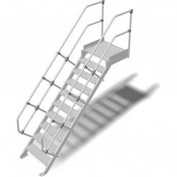 Трап с платформой 10 ступеней 800 мм 45 градусов KRAUSE STABILO 824394 Трап с платформой 10 ступеней 800 мм 45 градусов KRAUSE STABILO 824394