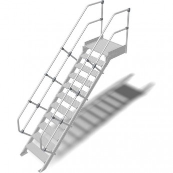 Трап с платформой 11 ступеней 800 мм 45 градусов KRAUSE STABILO 824400 Трап с платформой 11 ступеней 800 мм 45 градусов KRAUSE STABILO 824400