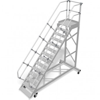 Трап с платформой передвижной KRAUSE 14 ступеней, ширина 800 мм 60° Трап с платформой передвижной KRAUSE 14 ступеней, ширина 800 мм 60°