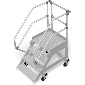 Трап с платформой передвижной KRAUSE 4 ступени, ширина 1000 мм 45°