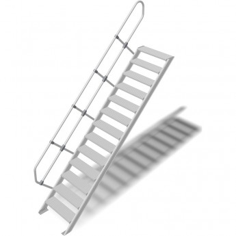 Трап стационарный KRAUSE 13 ступеней, ширина 600 мм, 45°