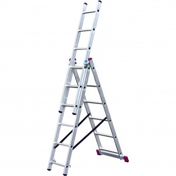Трехсекционная алюминиевая лестница 3х6 KRAUSE CORDA 013361 Трехсекционная алюминиевая лестница 3х6 KRAUSE CORDA 013361