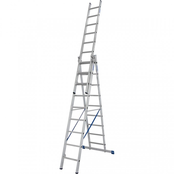 Трехсекционная универсальная лестница 3 х 9 перекладин с дополнительной функцией KRAUSE STABILO 133755